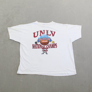 F- Vintage 1990 UNLV NCAA Basketball National Champs Single Stitch Tee