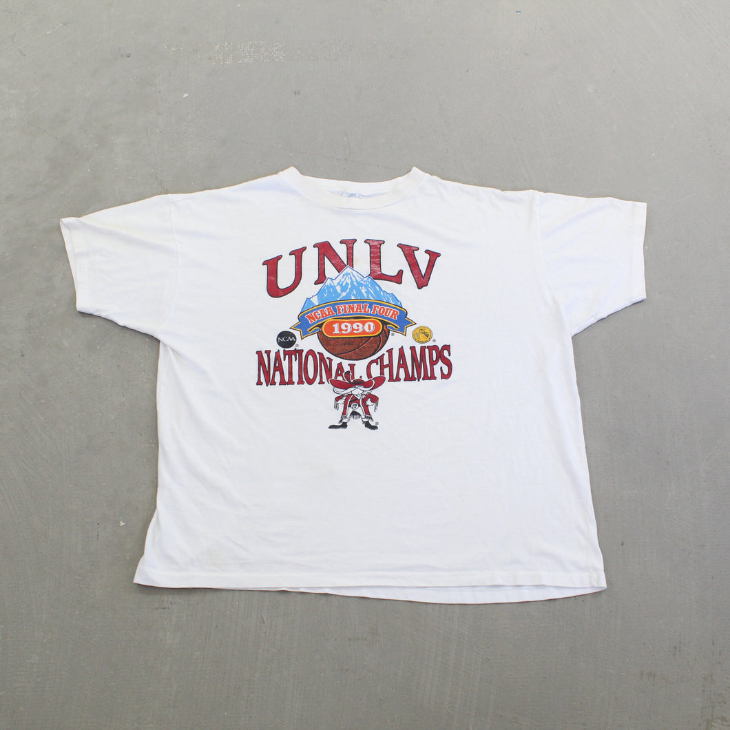 F- Vintage 1990 UNLV NCAA Basketball National Champs Single Stitch Tee
