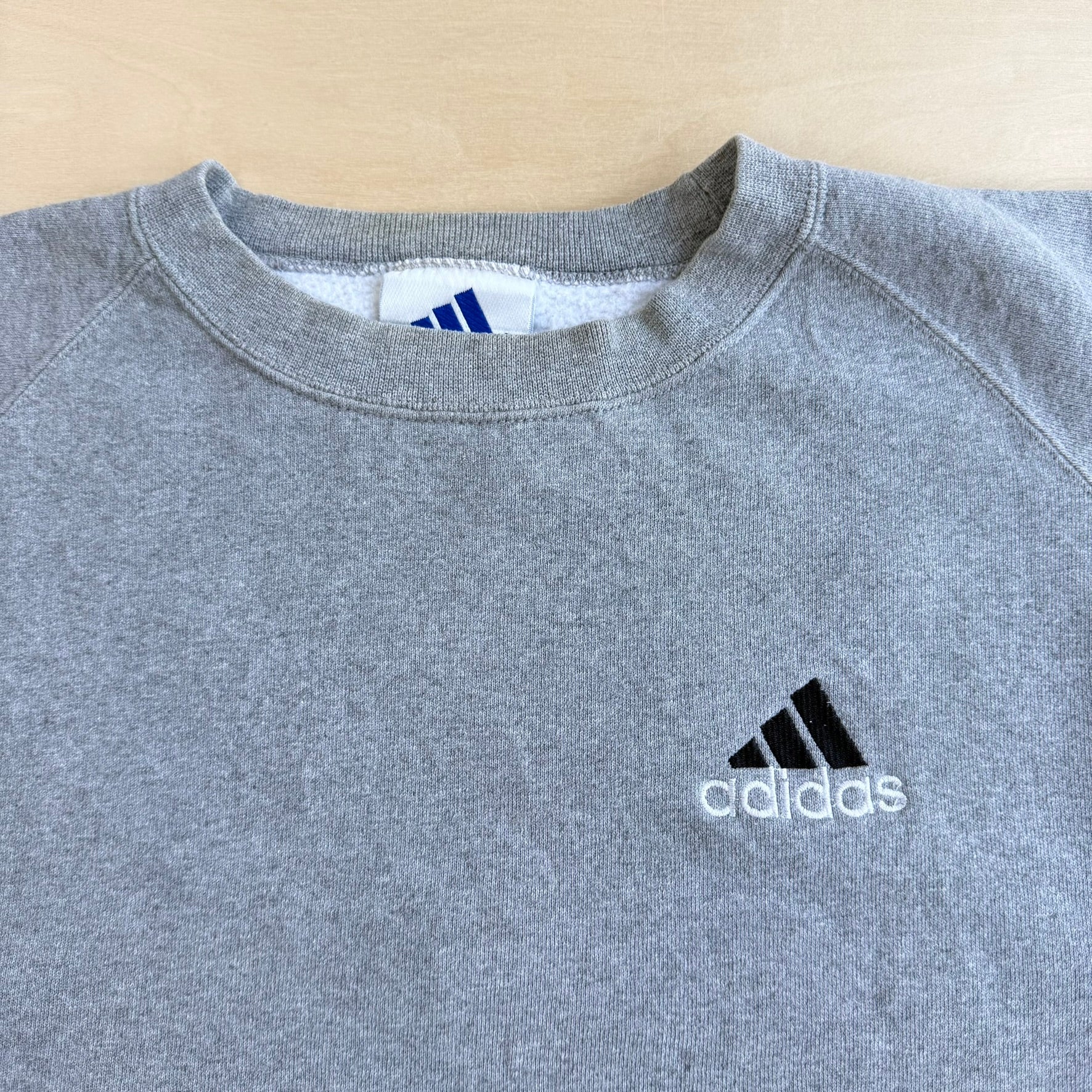 J- Vintage 90s Adidas Embroidered Logo Made In USA Crewneck - M