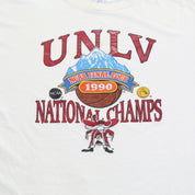 F- Vintage 1990 UNLV NCAA Basketball National Champs Single Stitch Tee