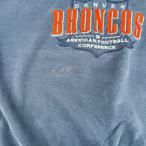 F- Vintage Denver Broncos NFL Reebok Pro Line Embroidered Text Crewneck