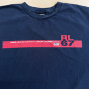 J- Vintage Polo Jeans Company Ralph Lauren Text Graphic Tee - L