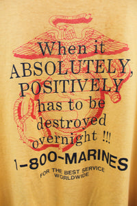 Z - Vintage Single Stitch US Marines Recruiting Screen Star Tag Tee