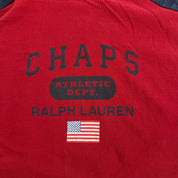J- Vintage Ralph Lauren Chaps Athletic Dept. Text Long Sleeve Tee - L