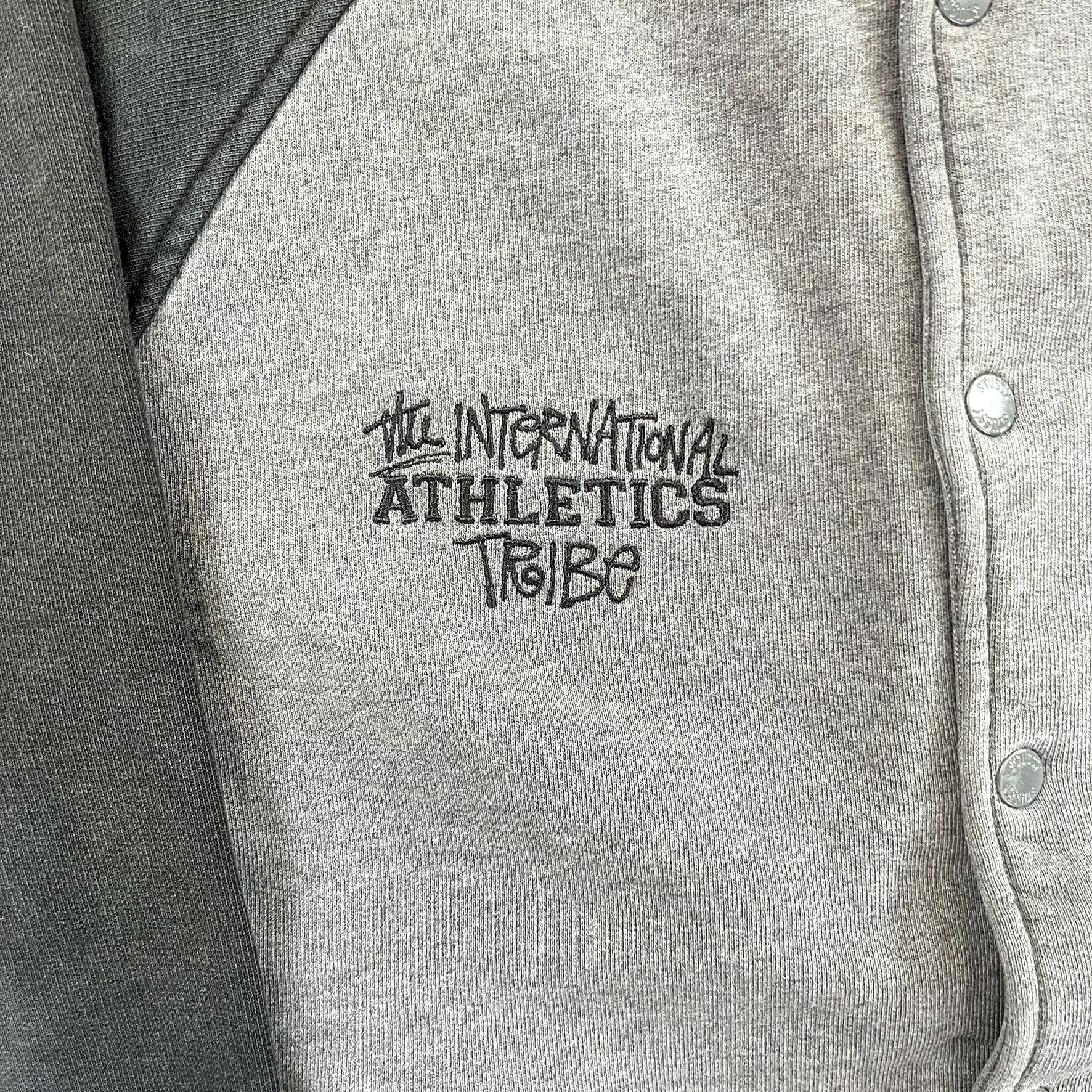 F- Vintage Stussy The International Athletics Tribe Embroidered Text Jacket