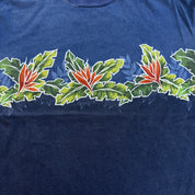 J- Vintage Nautica Flowers Two Tone Graphic Made In USA Tee - XL