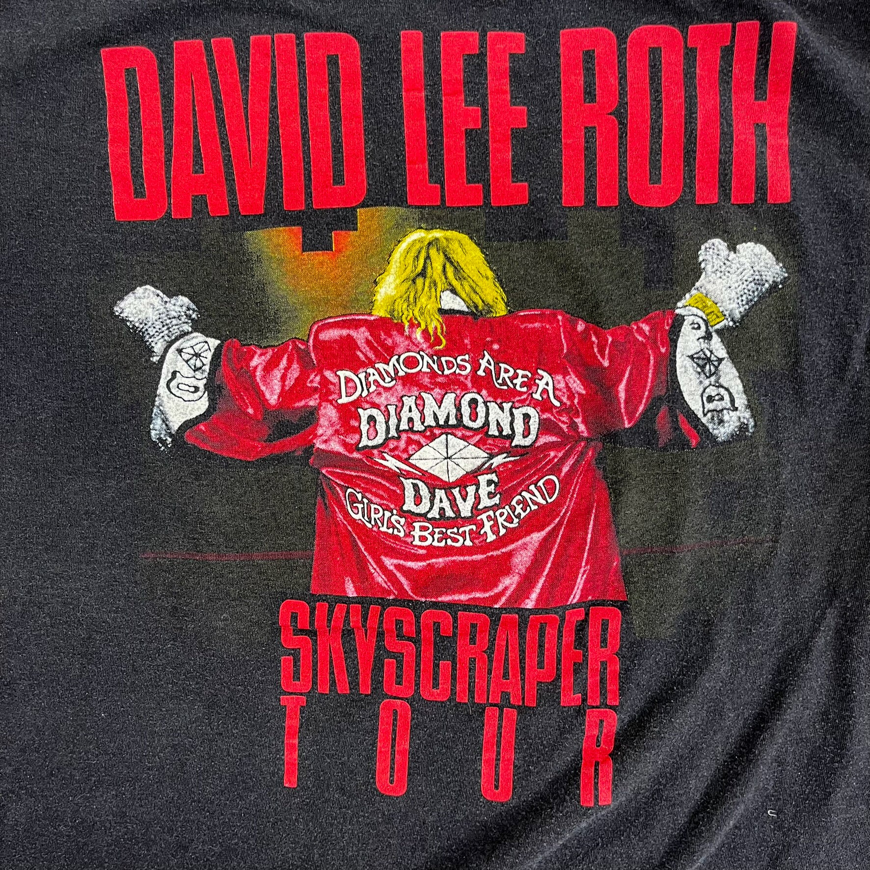 F- Vintage '88 David Lee Roth Skyscraper Tour Picture Single Stitch Tee