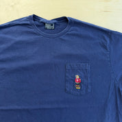 J- Vintage Polo Ralph Lauren Embroidered Bear Made In USA Single Stitch Pocket Tee - L
