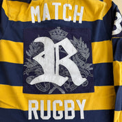 J- Vintage 00s Polo RL Embroidered Rugby Player & Text Long Sleeve Rugby Shirt - Youth L (fits Adult S)