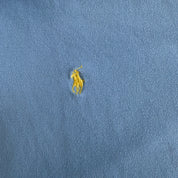J- Vintage 90s Polo RL Embroidered Logo Baby Blue Polo Shirt - XL