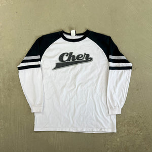 F- Vintage '99 Cher Believe Text Tour Long Sleeve Raglan Tee