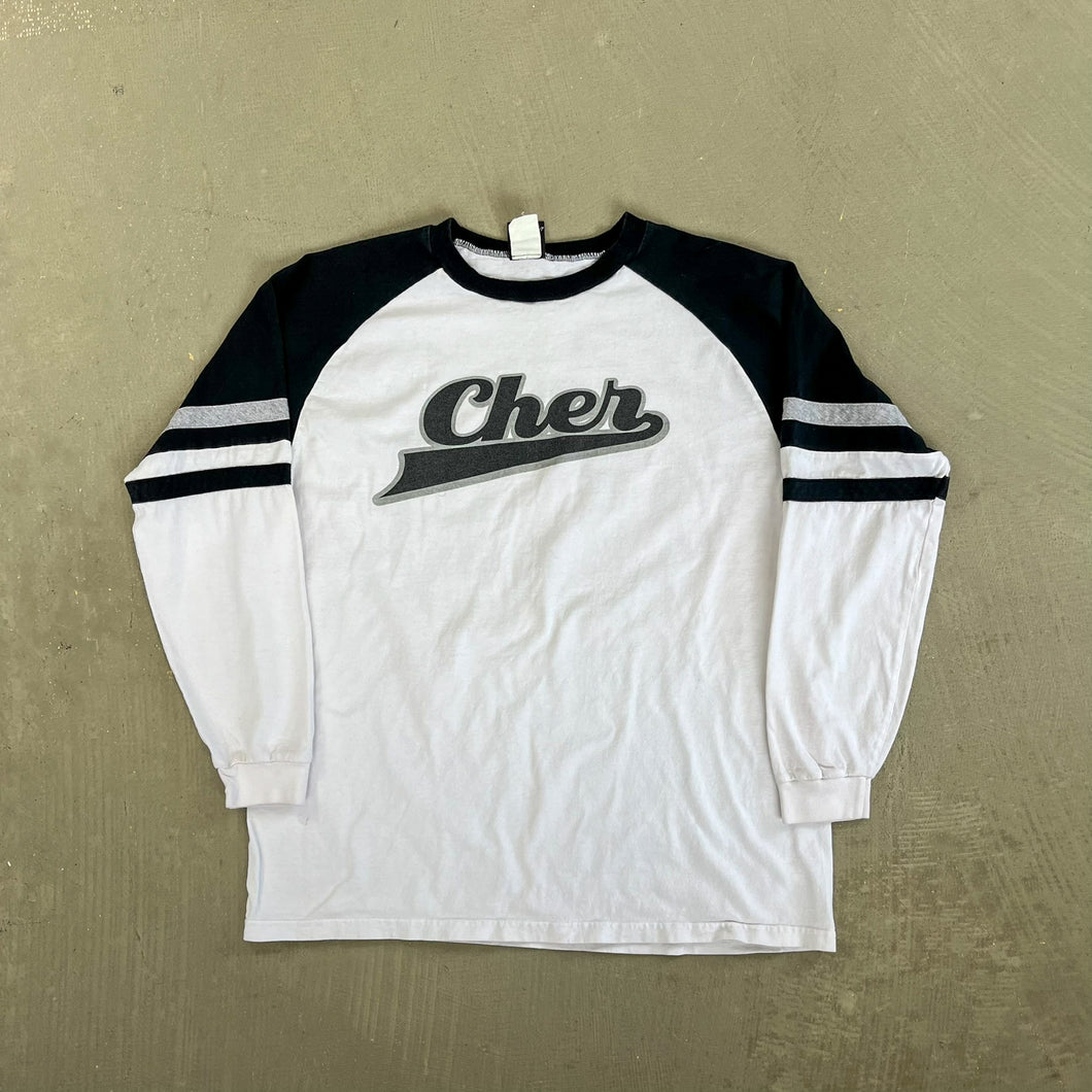 F- Vintage '99 Cher Believe Text Tour Long Sleeve Raglan Tee