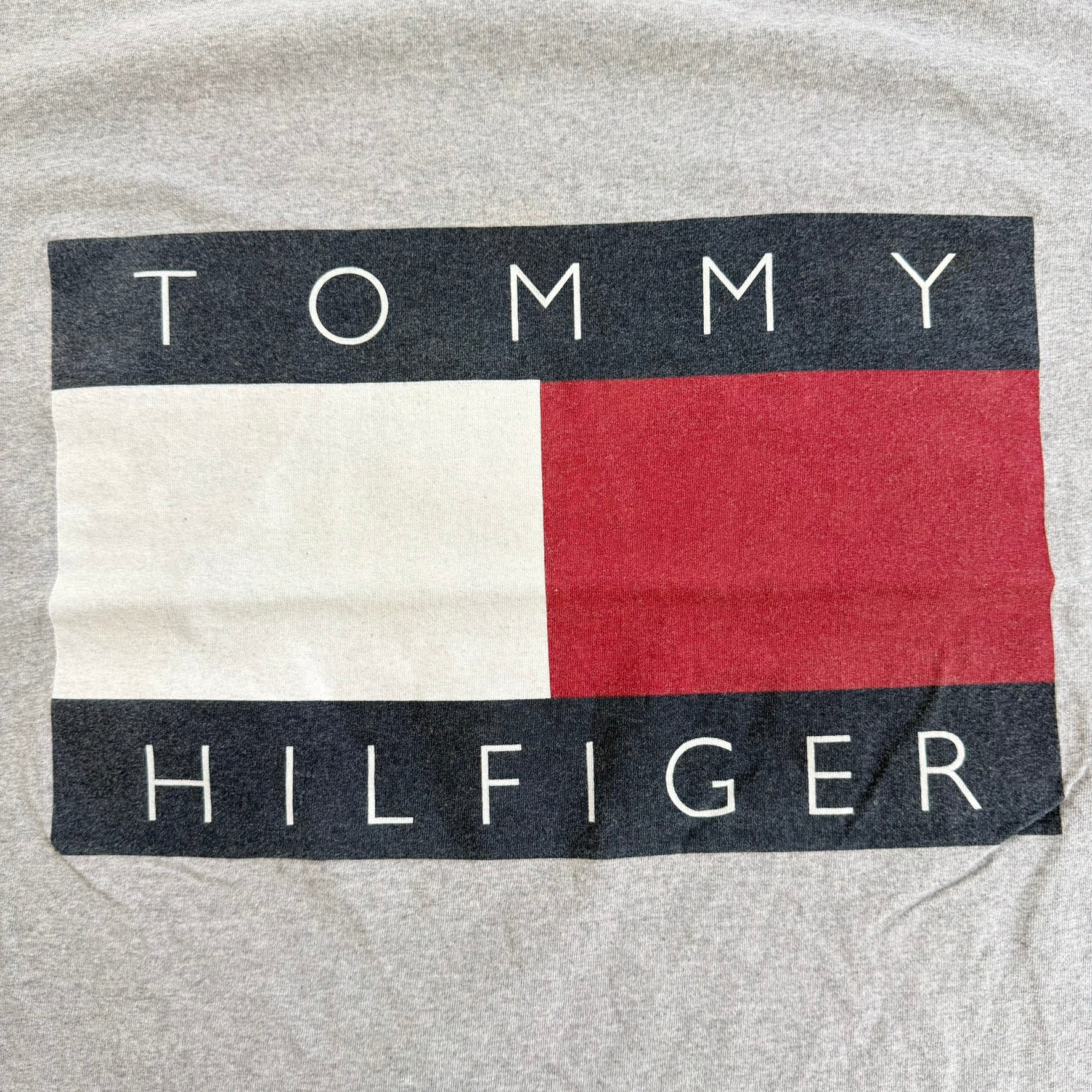 J- Vintage Tommy Hilfiger Text Graphic Made In USA Tee - XL