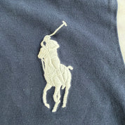 J- Vintage 10s Polo RL Big Pony Royal Crest Embroidered Logo Navy Polo Shirt - XL