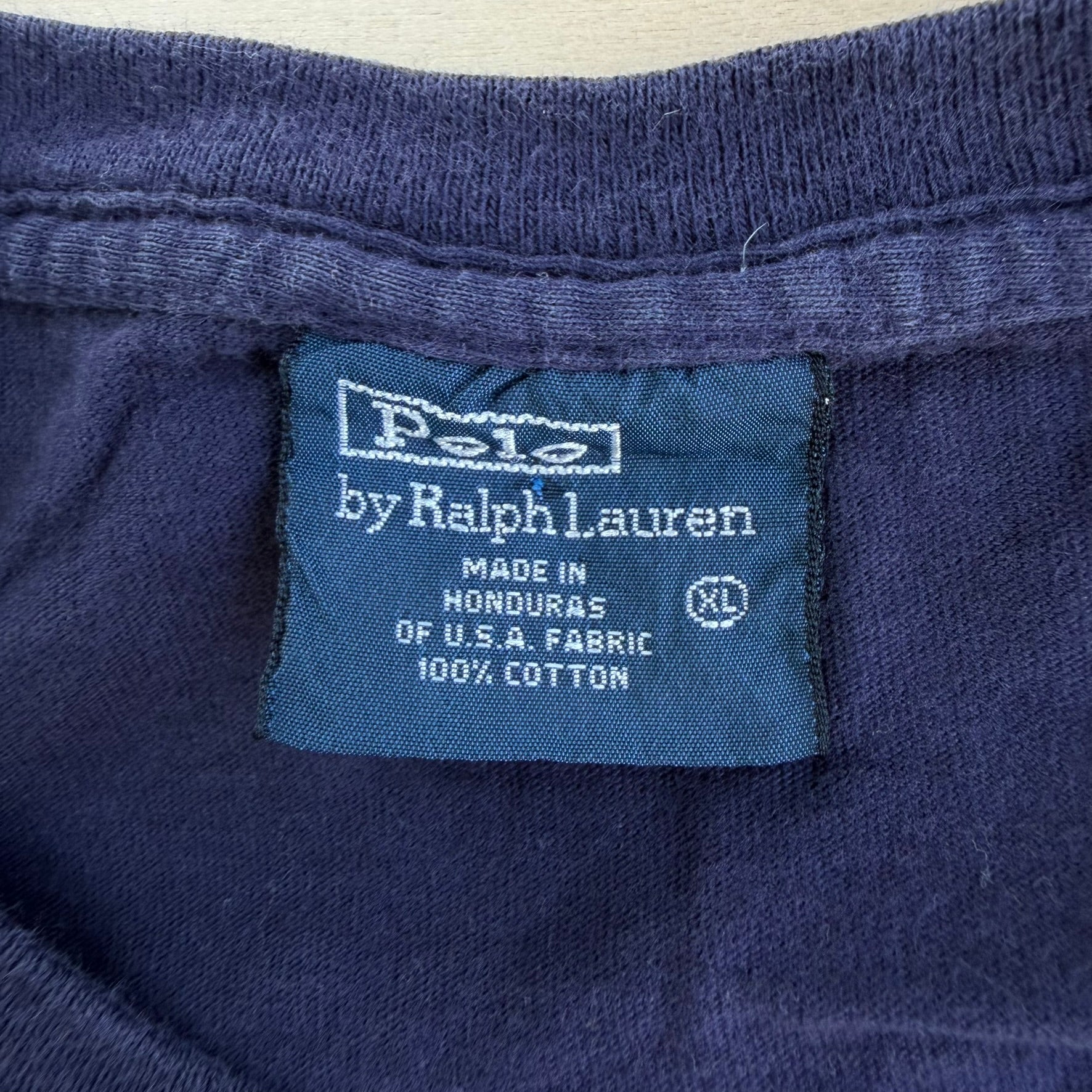 J- Vintage Polo Sport Ralph Lauren Text Graphic Tee - XL