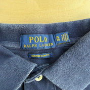J- Vintage 10s Polo RL Big Pony Royal Crest Embroidered Logo Navy Polo Shirt - XL