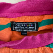 J- Guess x J Balvin Embroidered Text Striped Tee - L