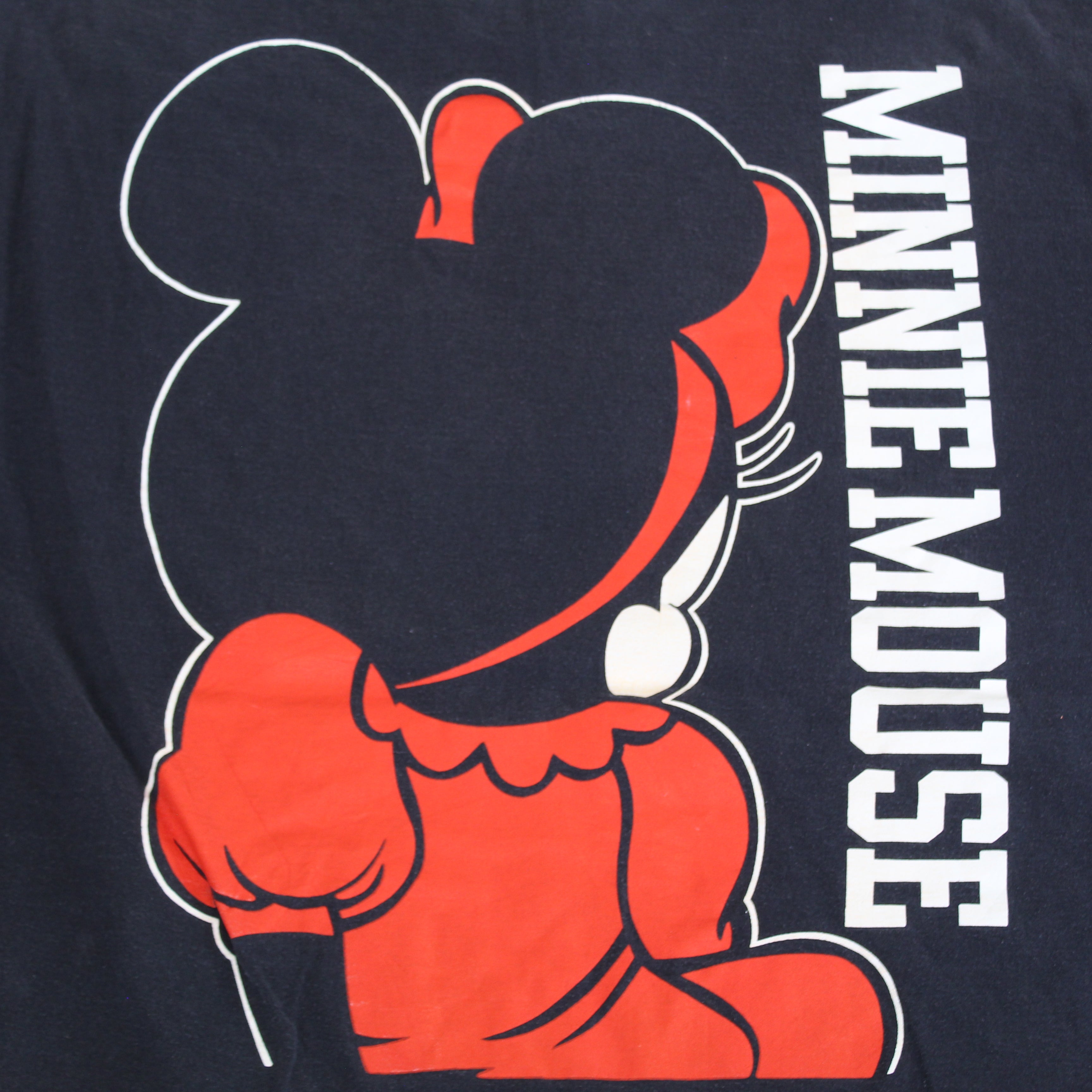 F- Vintage Disney Minnie Mouse Text & Graphic Tee