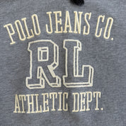 J- Vintage Polo Jeans Co. Ralph Lauren Embroidered Text Logo Hoodie - L