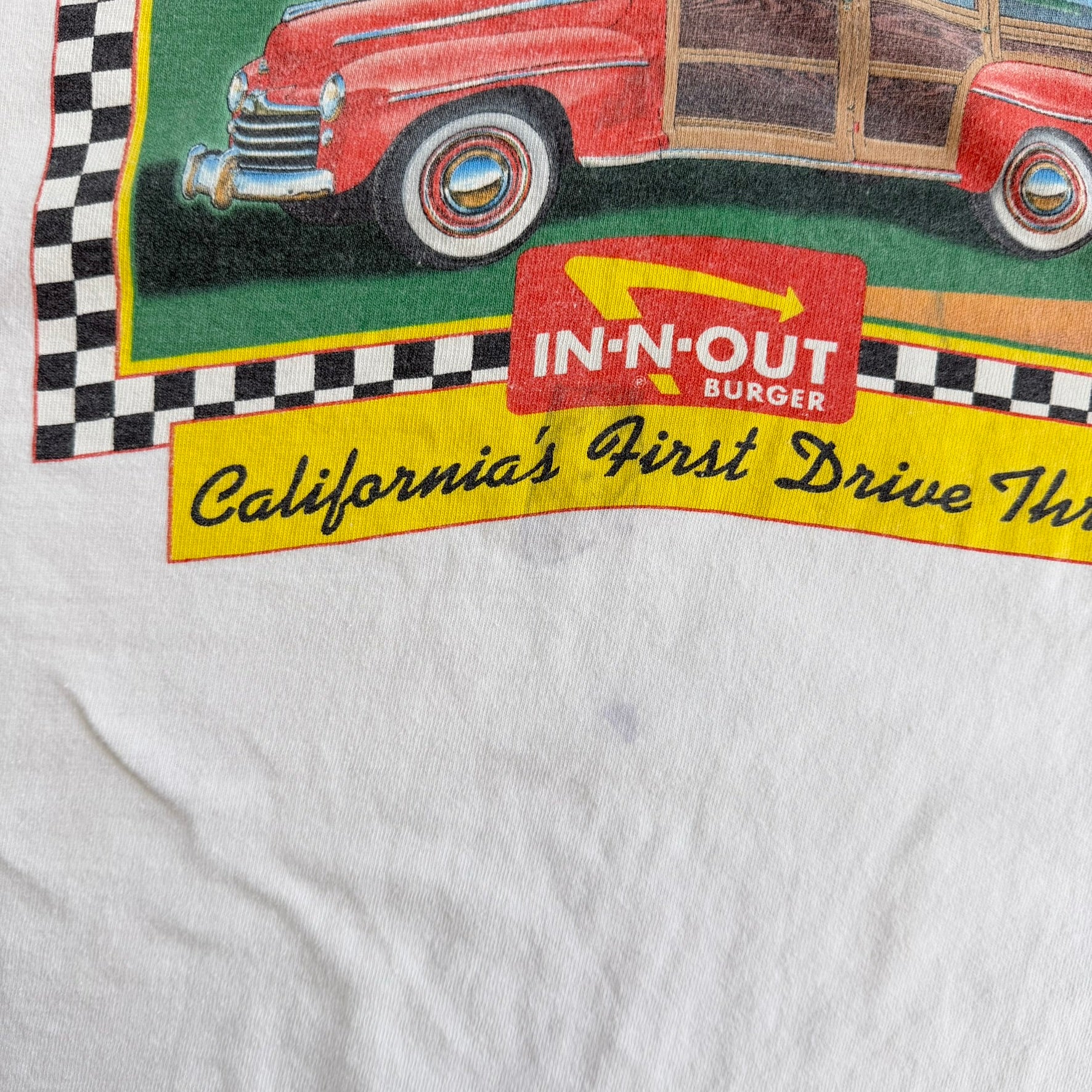 J- Vintage '98 In n Out Burger California 50th Anniversary Graphic Tee - XL