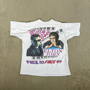 F- Vintage '94 Elton John & Billy Joel Face To Face Tour Single Stitch Tee