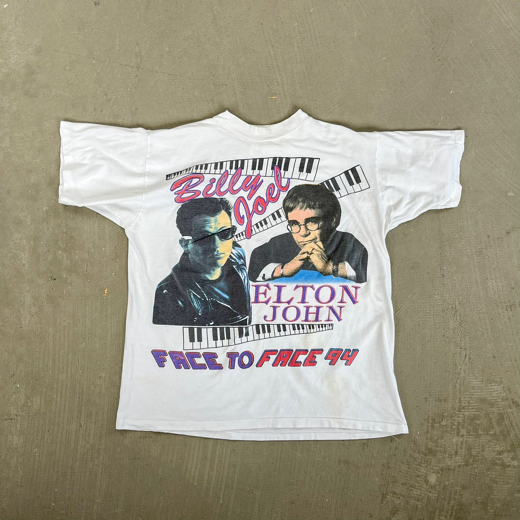 F- Vintage '94 Elton John & Billy Joel Face To Face Tour Single Stitch Tee