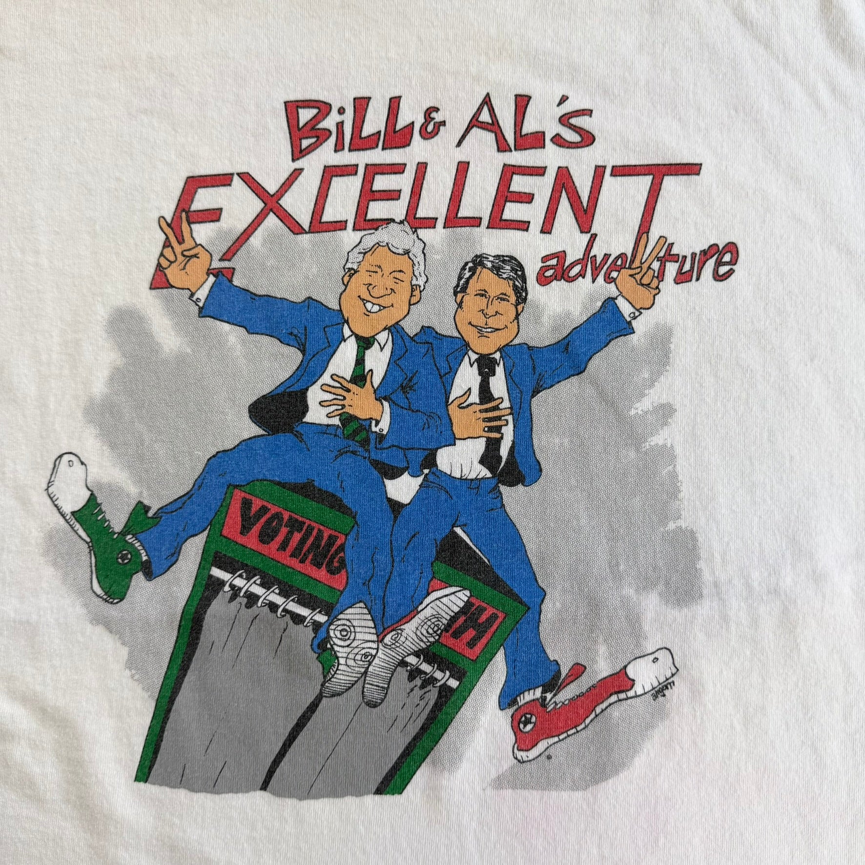 J- Vintage Bill & Al's Excellent Adventure Graphic Made In USA Single Stitch - 2XL