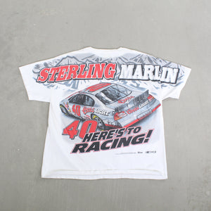 F- Vintage 2004 Nascar Sterling Marlin The Rocky Mountain Rush Jumbo Print Tee