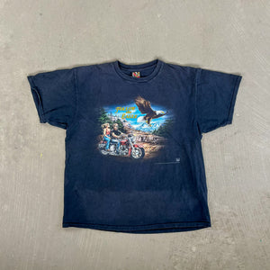 F- Vintage '95 3D Emblem Daytona Bike Week Follow The Eagle Single Stitch Tee