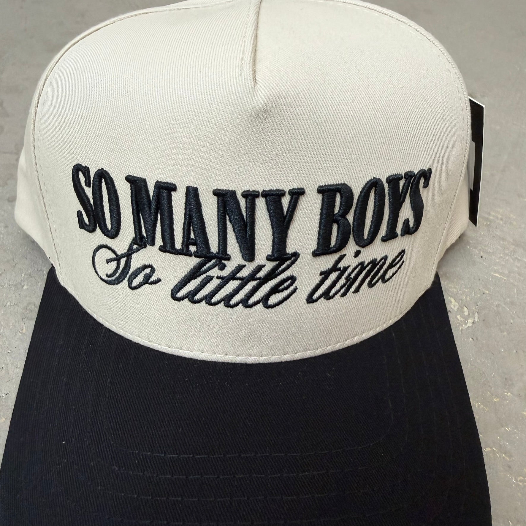 K- Black So Many Boys Embroidered Snapback Hat - 35