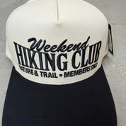 K- Black Weekend Hiking Club Embroidered Snapback Hat - 35