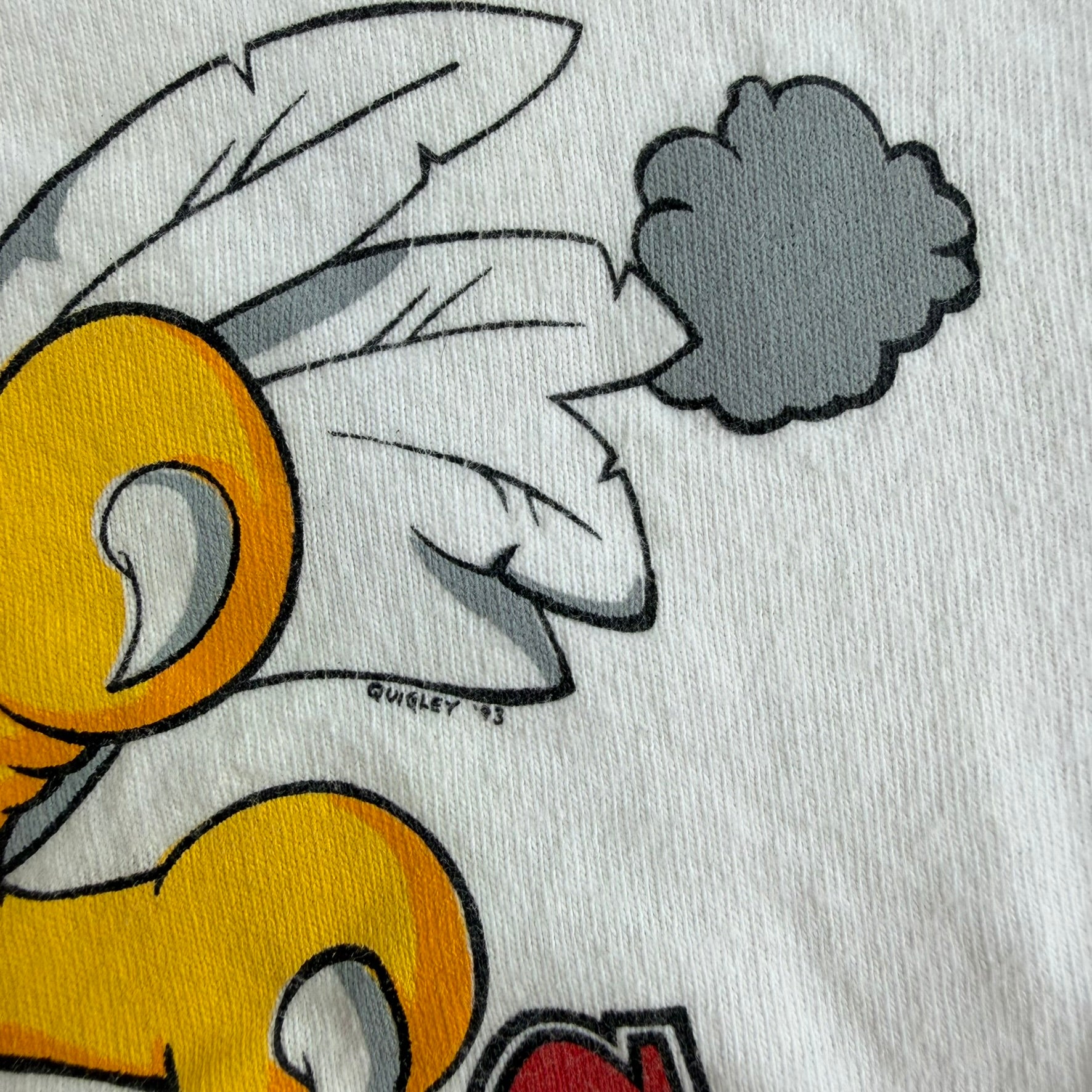J- Vintage '93 Ottawa Rough Riders CFL Old Logo & Graphic Single Stitch Tee - L