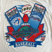 J- Vintage '92 MLB World Series Toronto Blue Jays Vs Atlanta Braves Single Stitch Tee - S