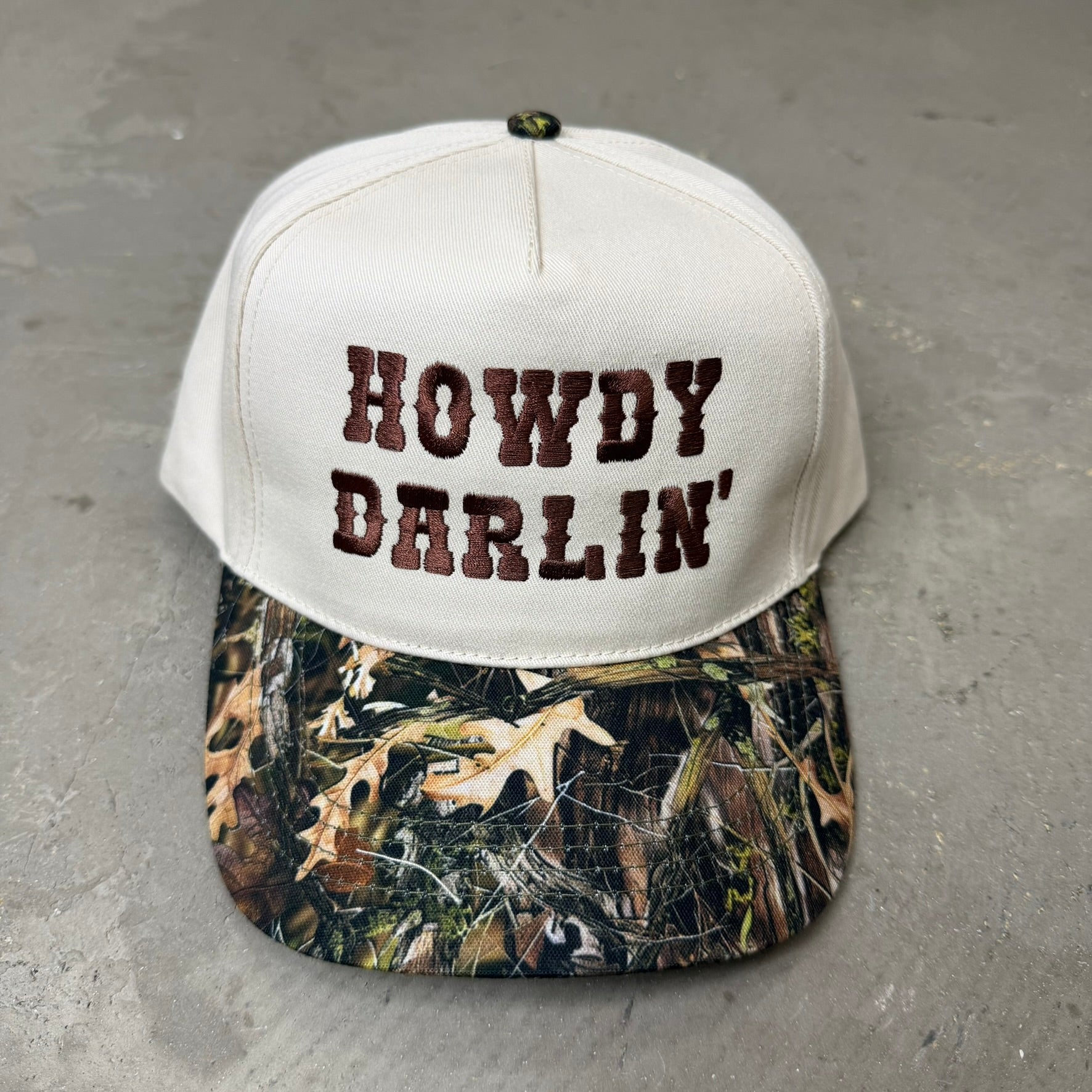 K- Real Tree Howdy Darlin' Embroidered Snapback Hat - 35