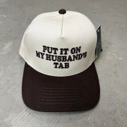 K- Brown Husband's Tab Embroidered Snapback Hat - 35