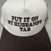 K- Brown Husband's Tab Embroidered Snapback Hat - 35