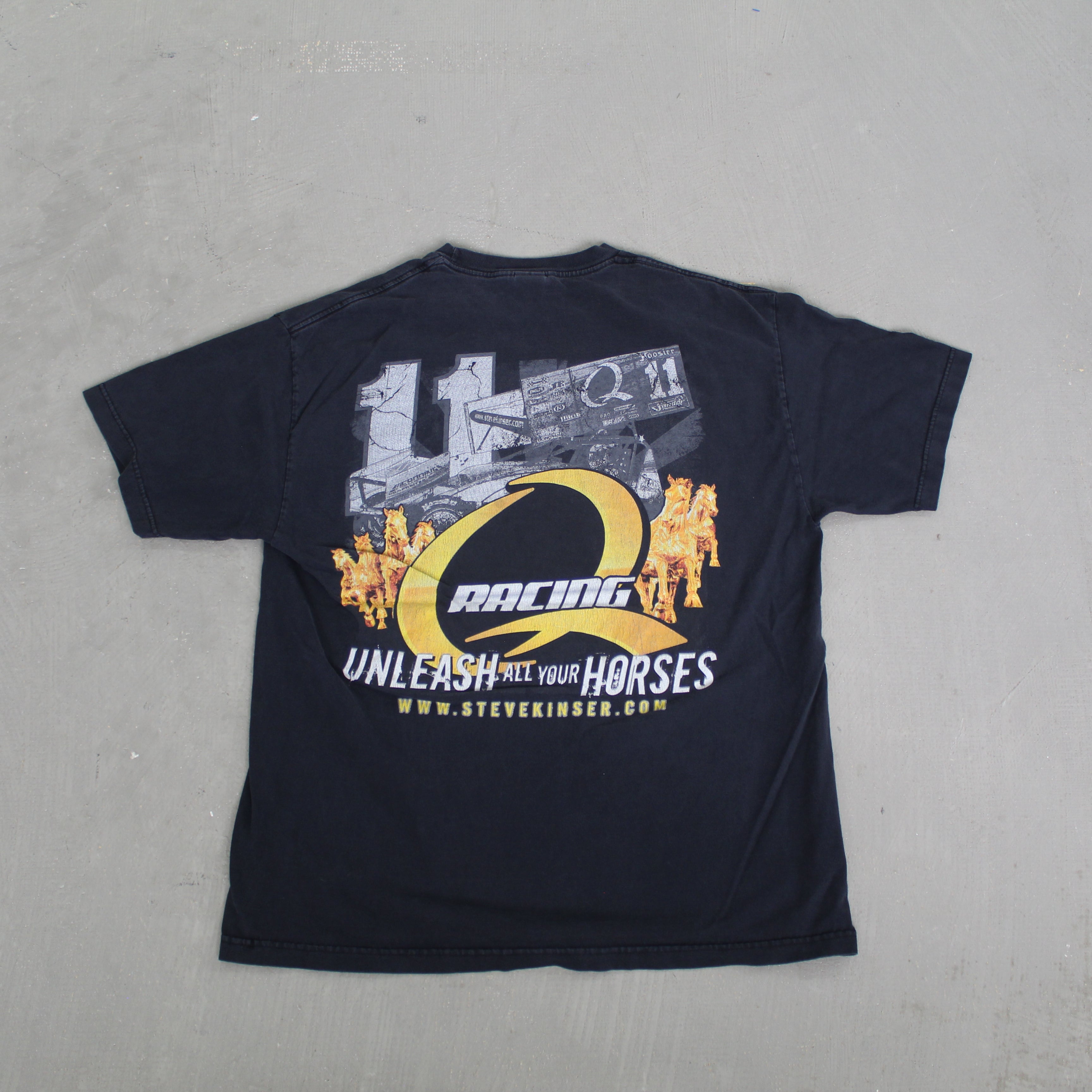 F- Vintage 2007 Steve Kinser Unleash All Your Horses Racing Tee
