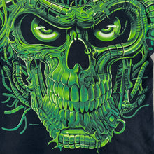 Load image into Gallery viewer, F- Vintage &#39;98 Liquid Blue Robot Skeleton Skull Jumbo Print Tee
