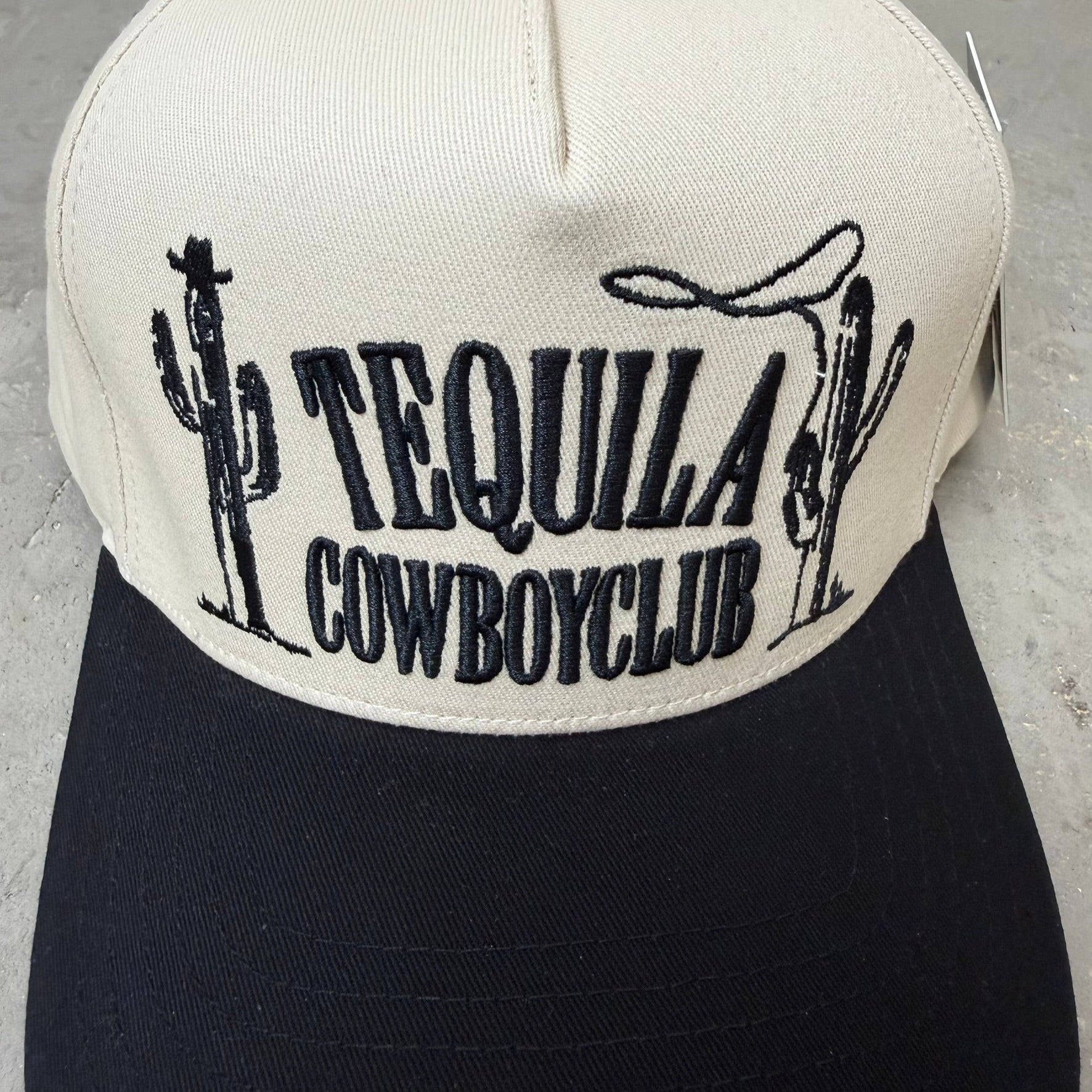K- Black Tequila Cowboy Club Embroidered Snapback Hat - 35