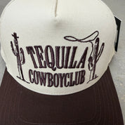 K- Brown Tequila Cowboy Club Embroidered Snapback Hat - 35