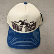 K- Denim Cowboy Obsessed Embroidered Snapback Hat - 35