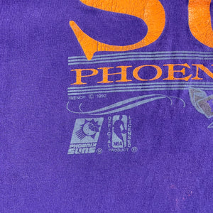 F- Vintage '92 Phoenix Suns NBA Text & Logo Single Stitch Tee