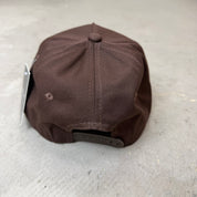 K- Brown COWBOY Embroidered Text Snapback Hat - 35