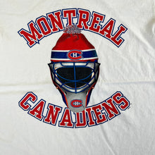 Load image into Gallery viewer, F- Vintage Montreal Canadiens NHL Bulletin Goalie Mask &amp; Beanie Tee
