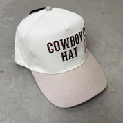 K- Taupe Cowboy Hat Embroidered Patches Snapback Hat - 35