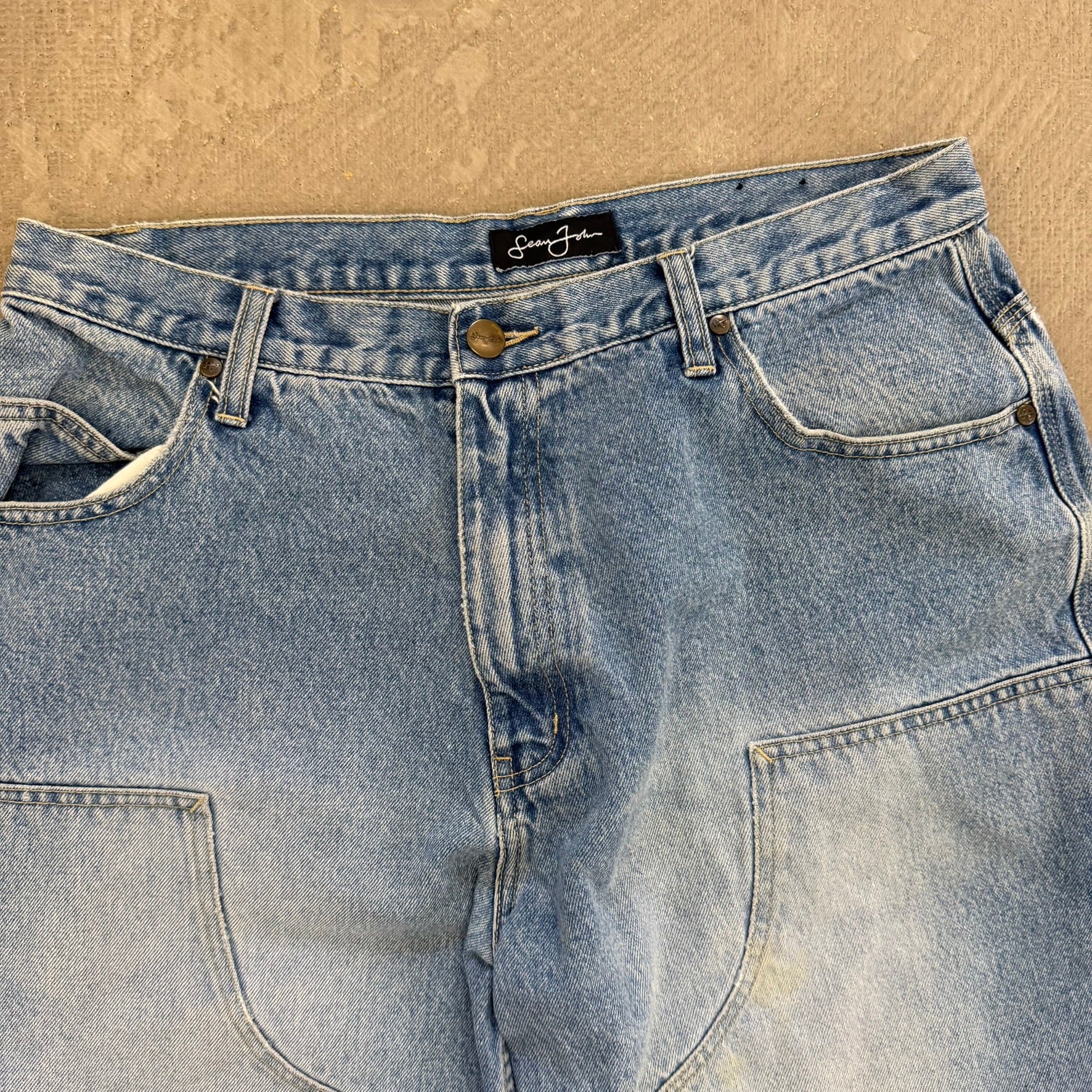 J- Vintage Y2K Sean John Carpenter Double Knee Jeans -  w36 (fits 35x31)