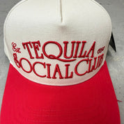 K- Red Tequila Social Club Embroidered Snapback Hat - 35