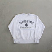 F- Vintage Champion Reverse Weave Idaho State University Text Crewneck