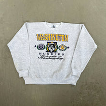 Load image into Gallery viewer, F- Vintage &#39;91 University Of Washington Huskies Lee Text &amp; Logo Crewneck
