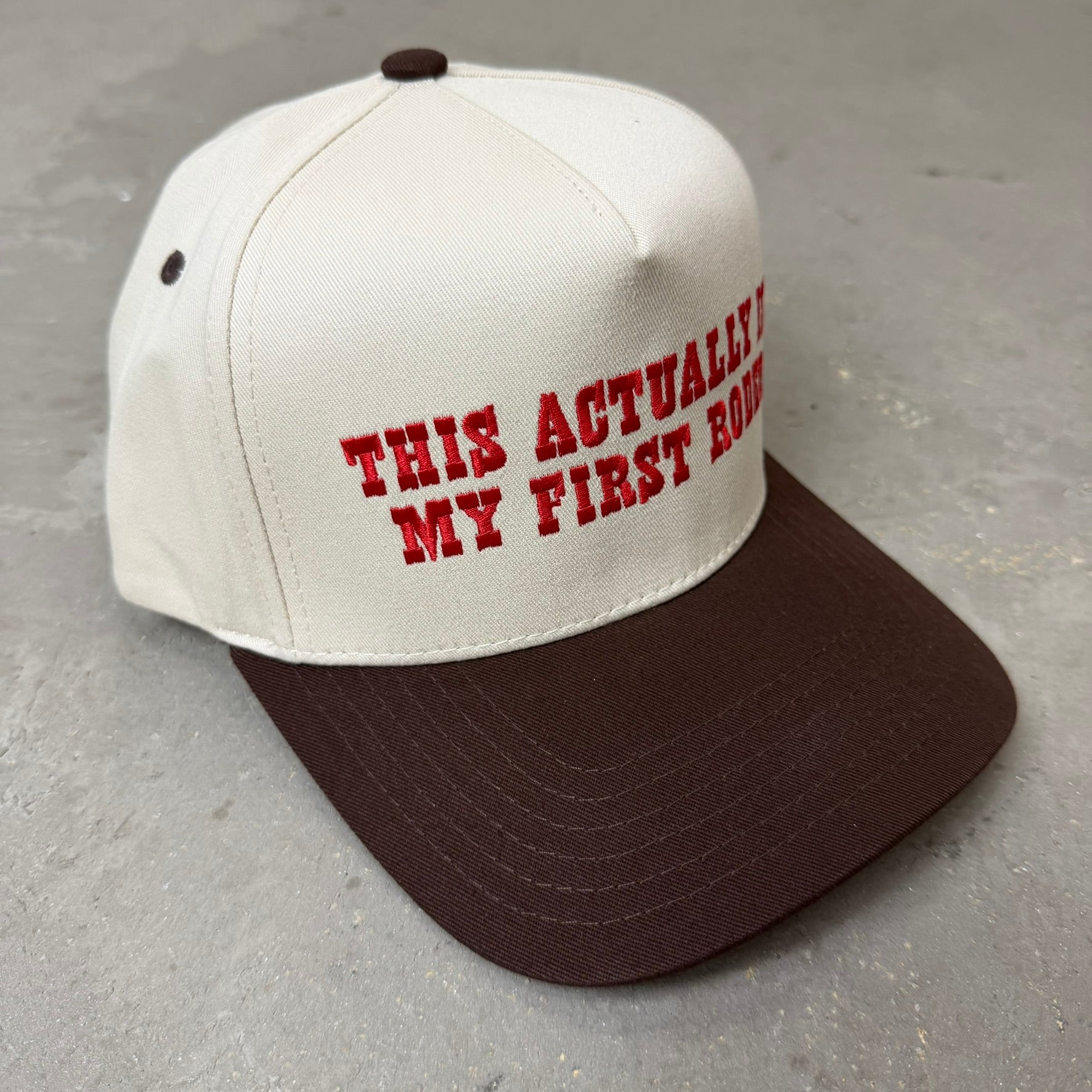 K- Brown First Rodeo Embroidered Snapback Hat - 35